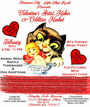 SATURDAY 2/10/18 Valentine's Artist Market @ Naughty Soda
