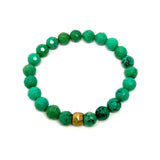 Turquoise Green Bracelet Faceted