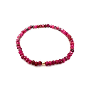 Gemstone Mini Bracelet Ruby Zoisite