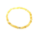 Gemstone Mini Bracelet Light Yellow Jade