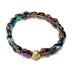 Bracelet • Polychrome glass