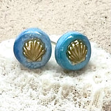 Brass Shell Earrings Studs