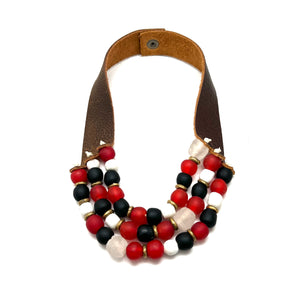 3 Strand Necklace • UGA mixed bead