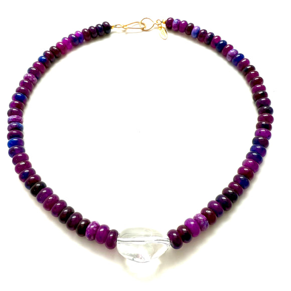 Prism Quartz Necklace - Plum