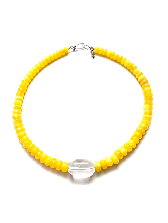 Prism Quartz Necklace - Yellow