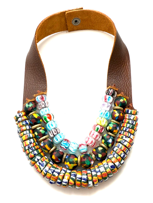 3 Strand Necklace - Saturn Stripes ll