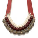 3 Strand Necklace • BAMA Crimson