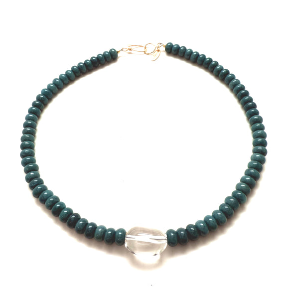Prism Quartz Necklace - Moss