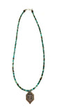1940s Sterling Enamel Sacred Heart Necklace