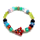 Glass Christmas Tree Bracelet