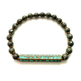 Pyrite & Patina Bracelet Stack SET OF 5