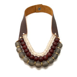 3 Strand Necklace • BAMA Crimson