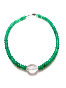 Prism Quartz Necklace - Green