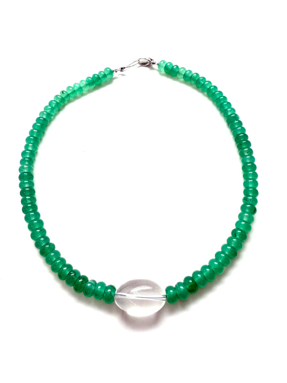 Prism Quartz Necklace - Green