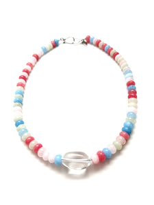 Prism Quartz Necklace - Multi Pastel