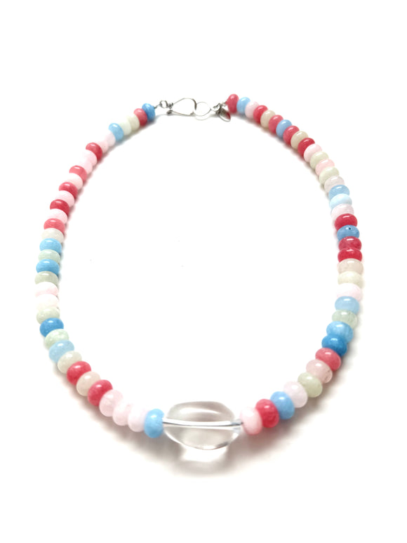 Prism Quartz Necklace - Multi Pastel