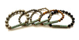 Pyrite & Patina Bracelet Stack SET OF 5