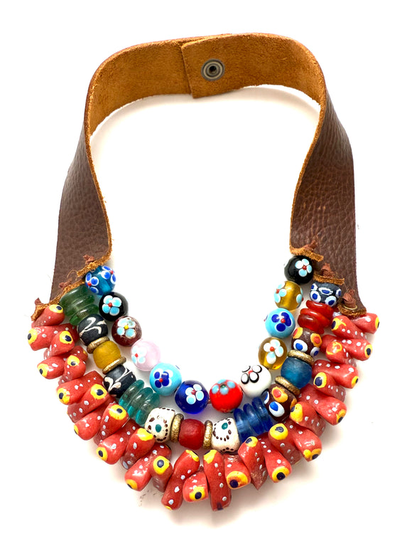 3 Strand Necklace - Mosaic Eye