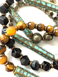 Pyrite & Patina Bracelet Stack SET OF 5