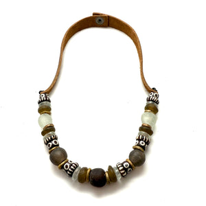 1 Strand Necklace - Painted Bone