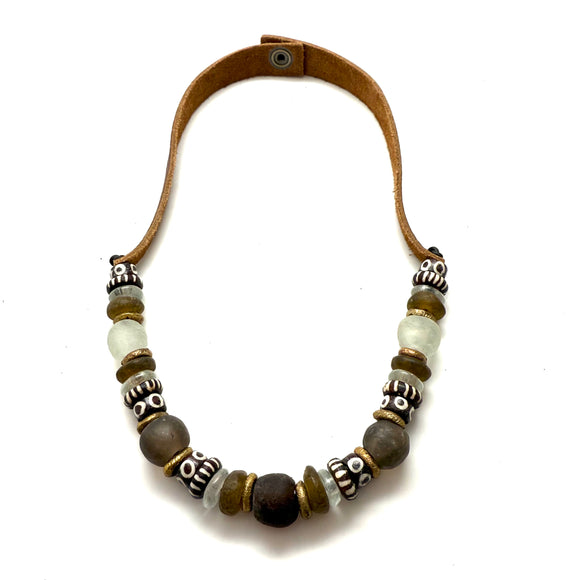 1 Strand Necklace - Painted Bone