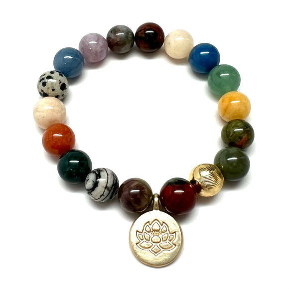 Lotus Gemstone Bracelet