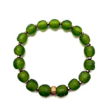 Glass Bracelet • Glam Peridot Green