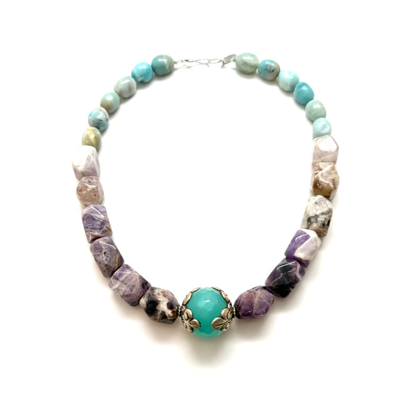 Chunky Amethyst Statement Necklace