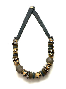 1 Strand Necklace - Painted Bone