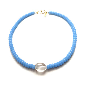Prism Quartz Necklace - Soft Blue