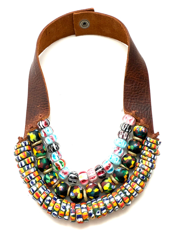 3 Strand Necklace - Saturn Stripes lll
