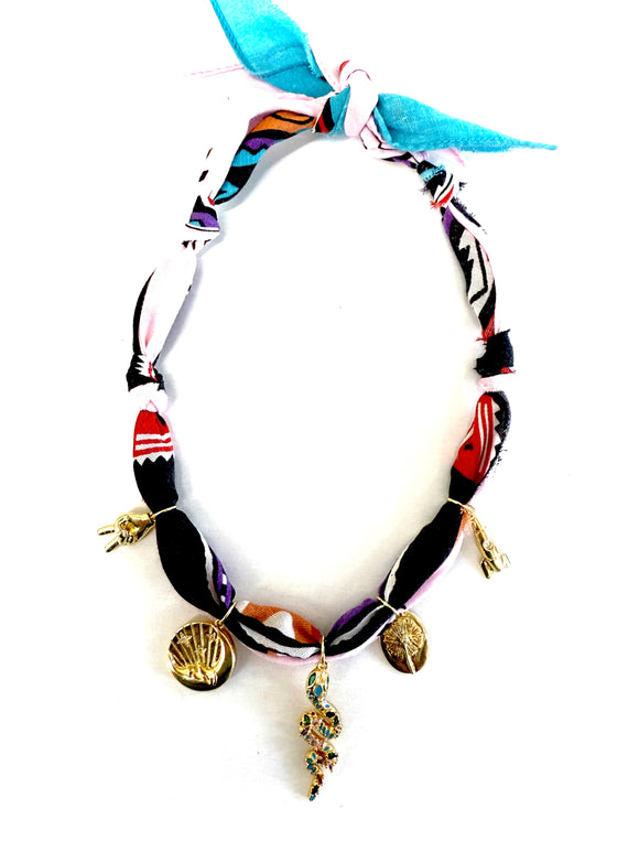 Cosmic Serpent Bandanna Necklace