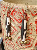 Bone & Leather Earrings