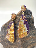 24k Purple Earrings