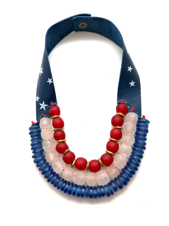 3 Strand Necklace 4th of July