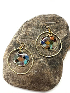 Gemstone and Resin Earrings