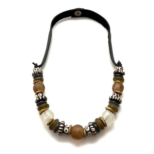 1 Strand Necklace - Painted Bone
