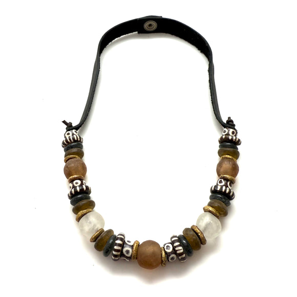 1 Strand Necklace - Painted Bone