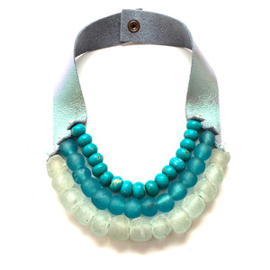 3 Strand Necklace - Mermaid Aqua
