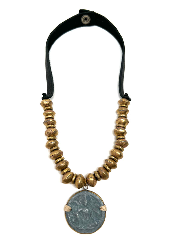 Zen Necklace Brass Buddha