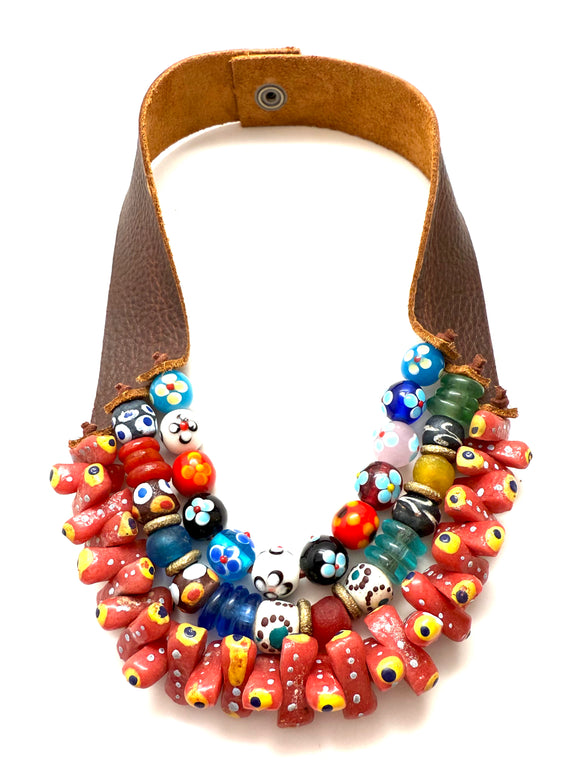3 Strand Necklace - Mosaic Eye ll