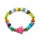 Glass Christmas Tree Bracelet