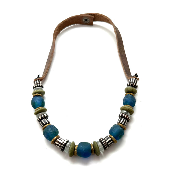 1 Strand Necklace - Painted Bone