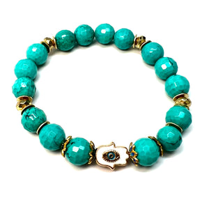 Hamsa Turquoise Bracelet