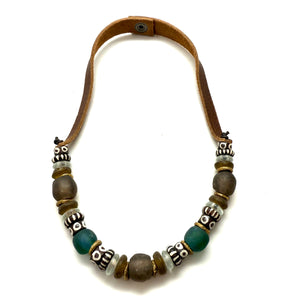 1 Strand Necklace - Painted Bone