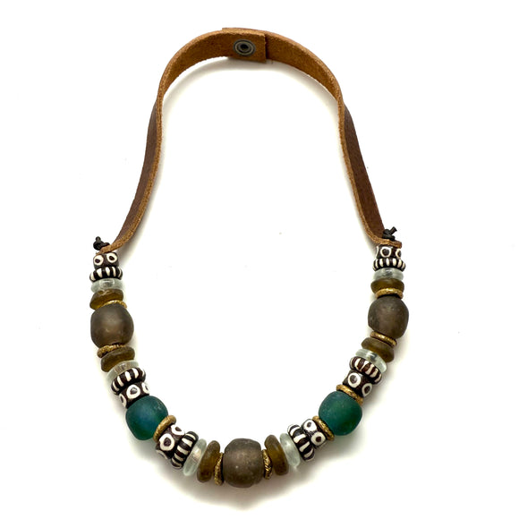 1 Strand Necklace - Painted Bone
