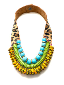 3 Strand Necklace - purple threading