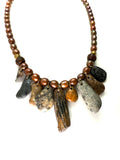 Fossil Findings Venice Beach Freshwater Pearls 17 inch Necklace