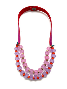 2 strand Necklace Stellar Collection Orange