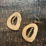 Brass Moon Bone Earrings